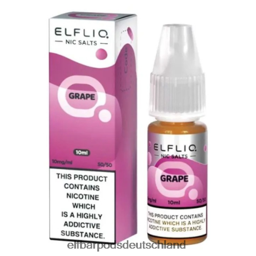 Elf Bar Deutschland - ELFBAR Elflic-Nic-Salze – Traube – 10 ml – 20 mg/ml 4Z0XHD192