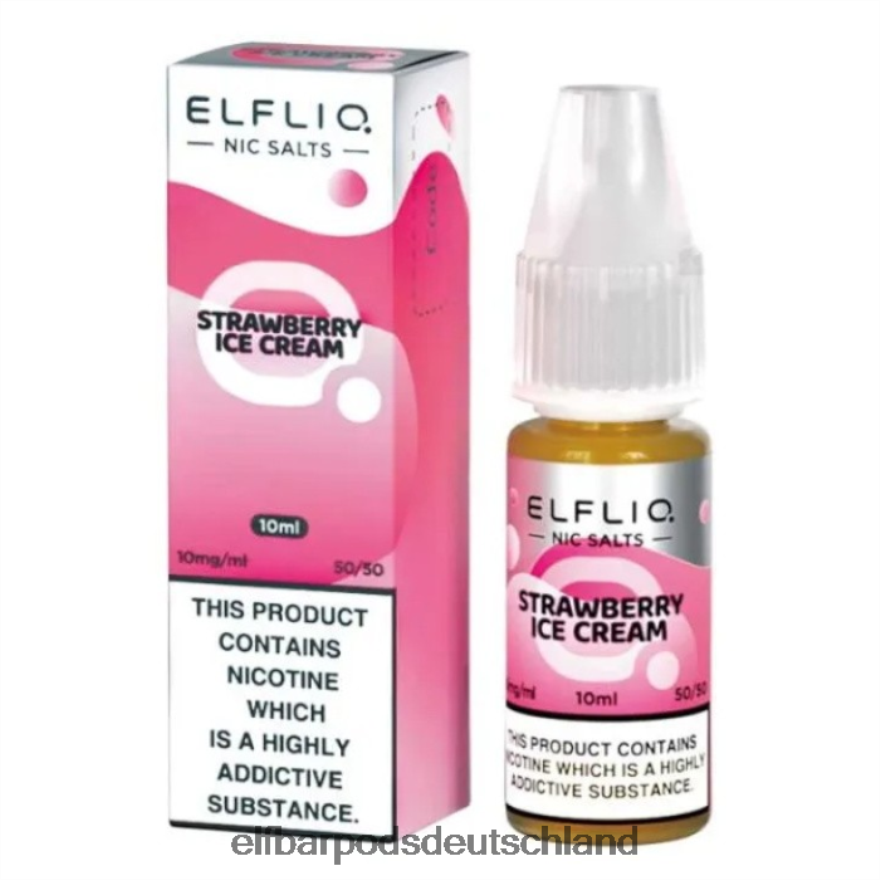 Elf Bar Ohne Nikotin 1508 - ELFBAR Elfliq Nic Salts – Erdbeerschnee – 10 ml – 20 mg/ml 4Z0XHD183