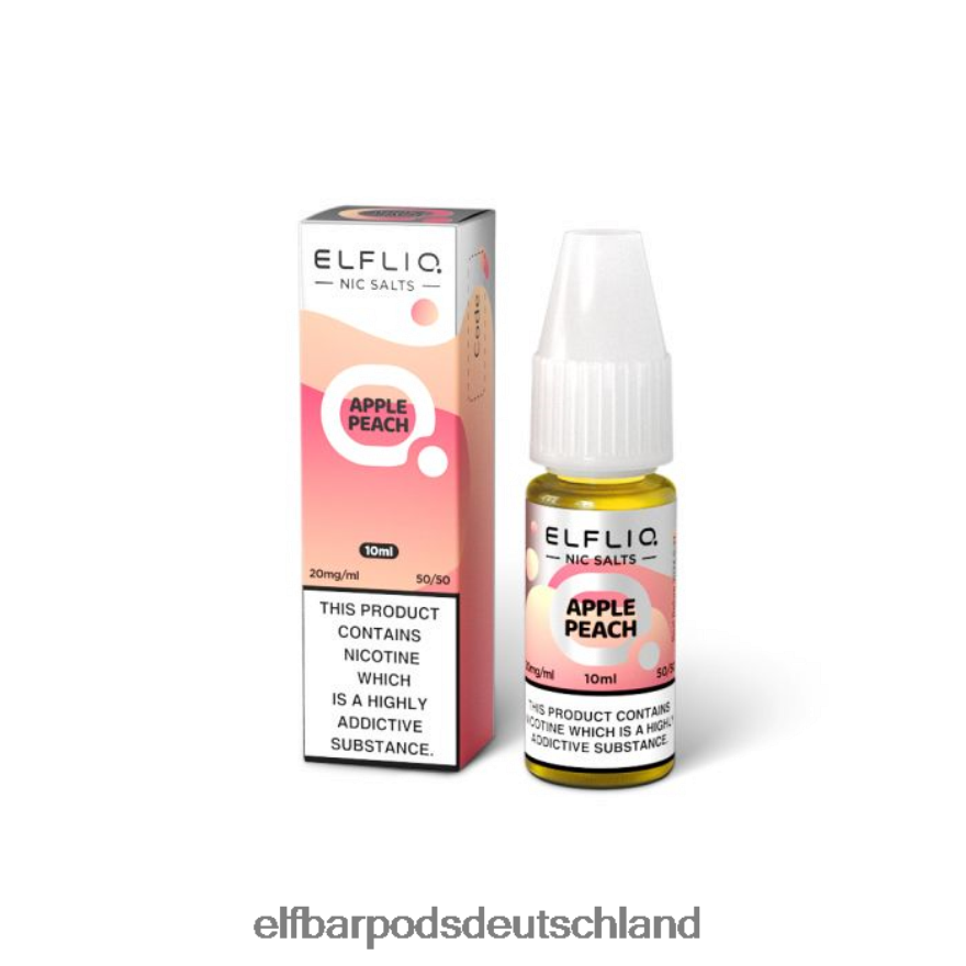 Elf Bar Ohne Nikotin Pods - ELFBAR Elfliq Apfel-Pfirsich-Nic-Salze – 20 ml – 20 mg/ml 4Z0XHD220