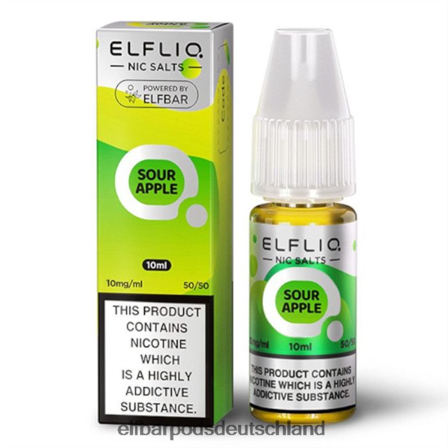 Elf Bar Pods - ELFBAR Elfliq Nic Salts – saurer Apfel – 10 ml – 10 mg/ml 4Z0XHD169