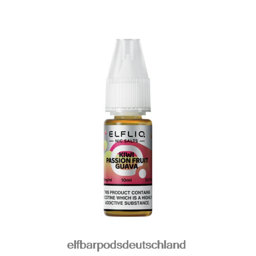 Elfbar Pods Günstig Kaufen - ELFBAR Elfliq Kiwi-Passionsfrucht-Guava-Nic-Salze – 10 ml – 10 mg/ml 4Z0XHD209