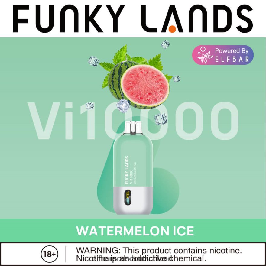 Elf Bar DE - ELFBAR Funky Lands Best Flavour Einweg-Vape VI10000 Iced-Serie 4Z0XHD456 Wassermeloneneis