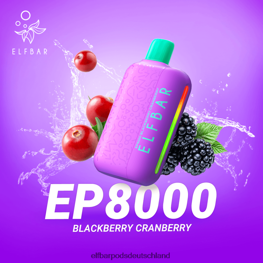 Elf Bar Günstig Kaufen - ELFBAR Einweg-Vapor neue ep8000 Puffs 4Z0XHD369 Brombeer-Cranberry