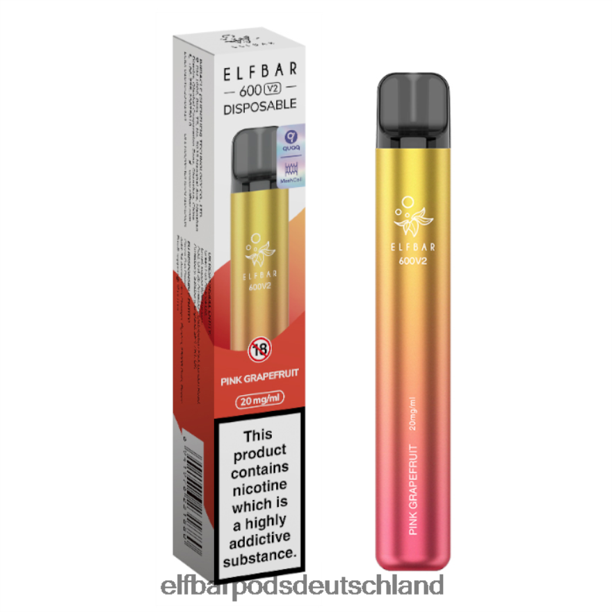 Elf Bar Günstig Mit Nikotin - ELFBAR 600v2 Einweg-Vaporizer – 20 mg 4Z0XHD19 rosa Grapefruit