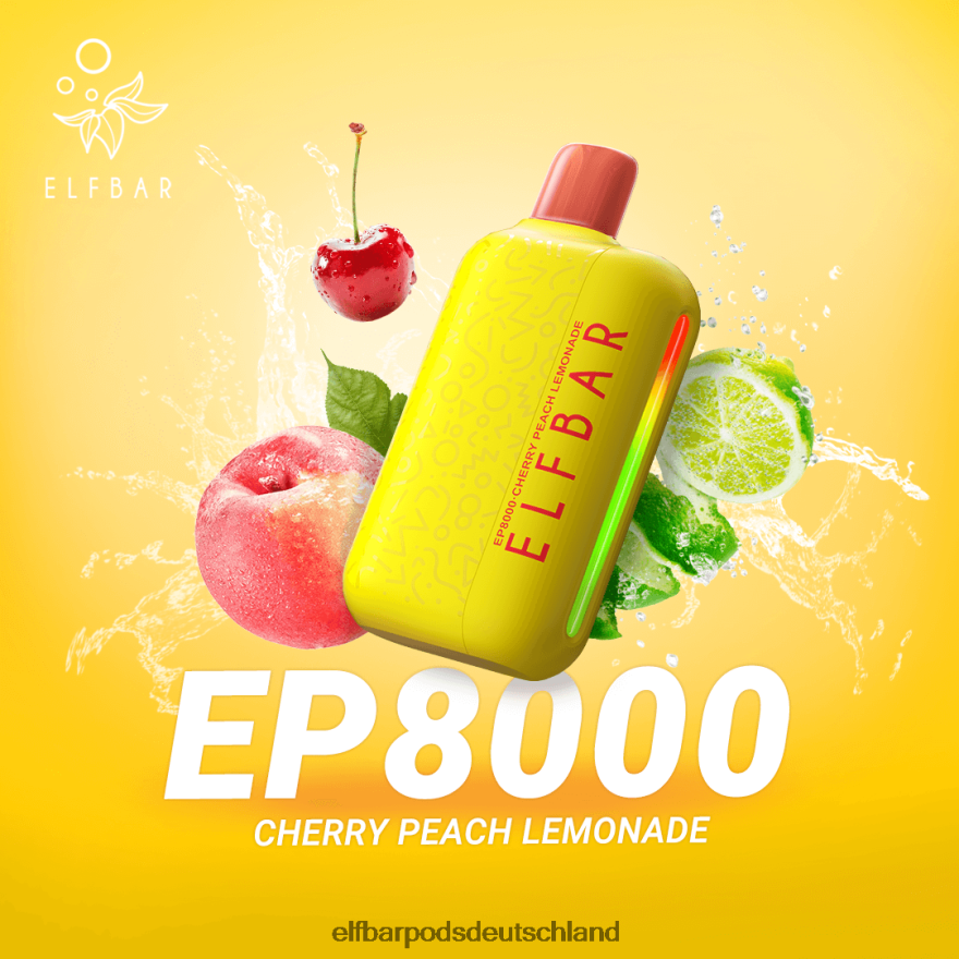 Elf Bar Ohne Nikotin Kaufen - ELFBAR Einweg-Vapor neue ep8000 Puffs 4Z0XHD360 Kirsch-Pfirsich-Limonade