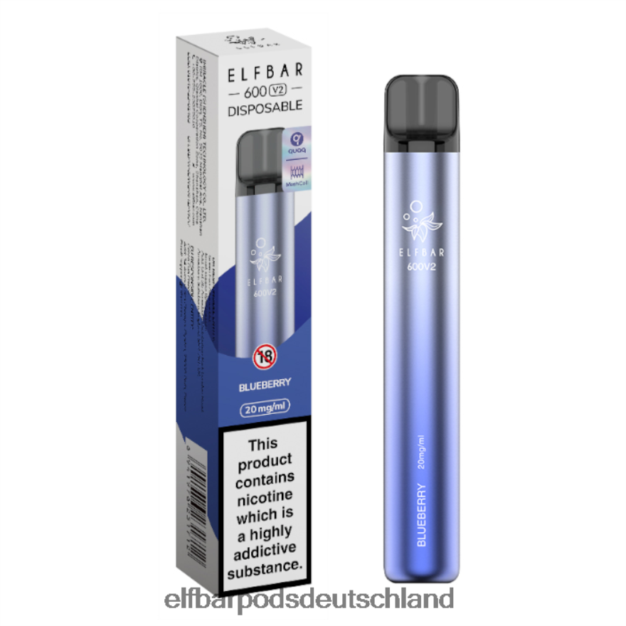 Elf Bar Pods - ELFBAR 600v2 Einweg-Vaporizer – 20 mg 4Z0XHD1 Blaubeere