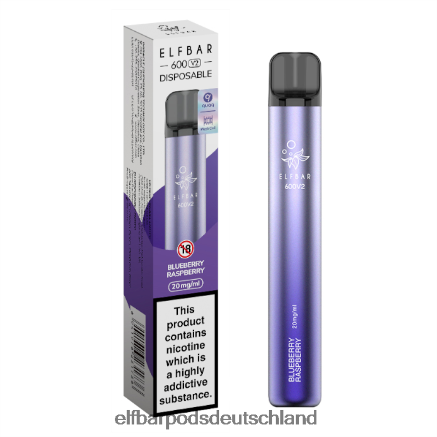 Elfbar Kaufen - ELFBAR 600v2 Einweg-Vaporizer – 20 mg 4Z0XHD16 Blaubeer-Himbeere