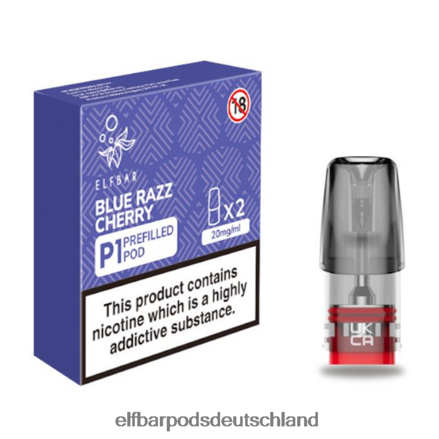 Elf Bar Günstig Kaufen - ELFBAR Mate 500 P1 vorgefüllte Kapseln – 20 mg (2 Packungen) Blue Razz Cherry 4Z0XHD165