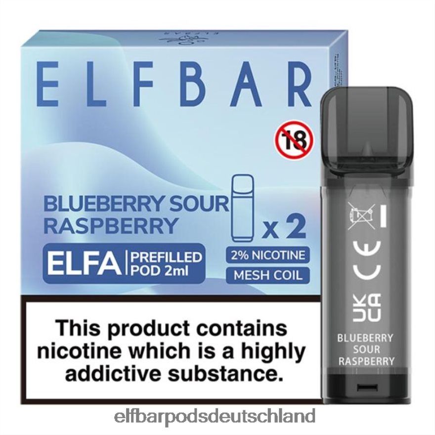 Elf Bar Ohne Nikotin Kaufen - ELFBAR Elfa vorgefüllte Kapsel – 2 ml – 20 mg (2 Packungen) 4Z0XHD114 Heidelbeere, saure Himbeere