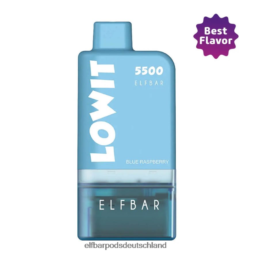 Elf Bar Pods - ELFBAR Vorgefülltes Pod-Kit Lowit 5500 2% Nic Blue Raspberry 4Z0XHD436 blaue Himbeere + blaue Batterie