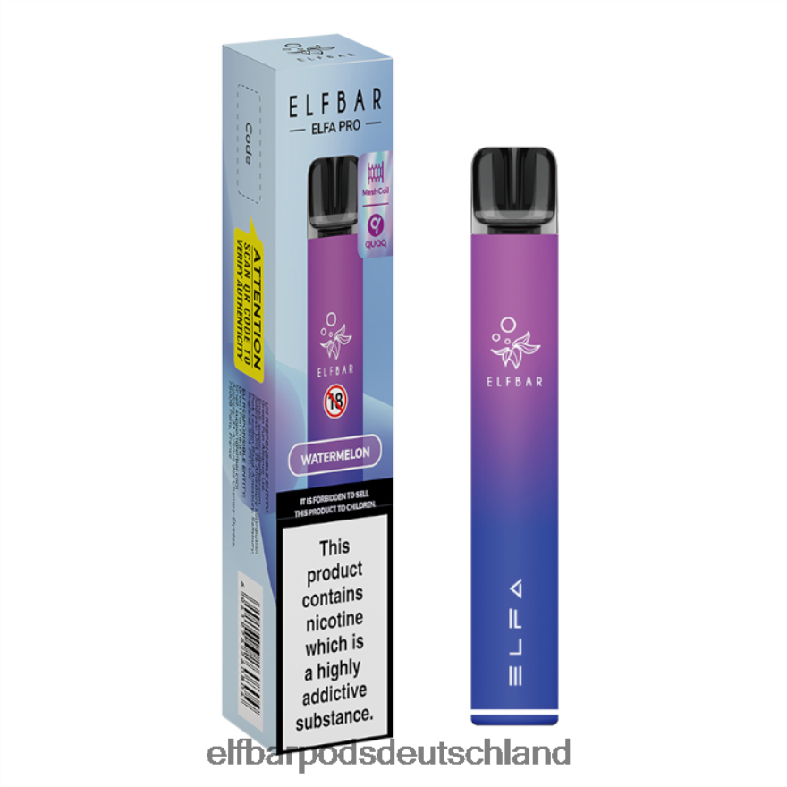 Elf Bar Pods Kaufen - ELFBAR Elfa Pro Pod Kit – wiederaufladbar 4Z0XHD67 Aurora Purple + vorgefüllte Wassermelonenkapsel